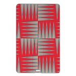 Zigzag Pattern Chevron Red Name Card Style USB Flash Drive Front