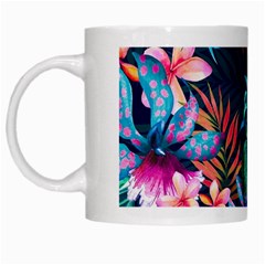 Hawaiian Flowers Hawaii White Mug by Cemarart