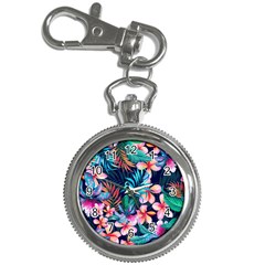 Hawaiian Flowers Hawaii Key Chain Watches by Cemarart