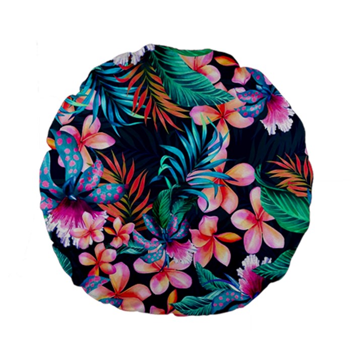 Hawaiian Flowers Hawaii Standard 15  Premium Flano Round Cushions