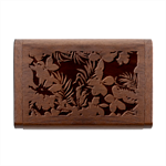 Hawaiian Flowers Hawaii Wood Oval USB Flash Drive Box