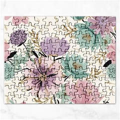 Flowers Pattern Floral Rectangular Jigsaw Puzzl by Sabxi