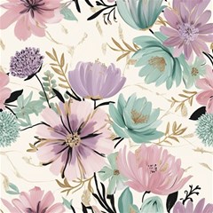 Flowers Pattern Floral Play Mat (square) by Sabxi