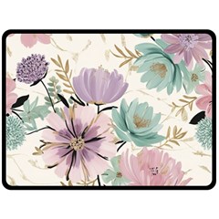 Flowers Pattern Floral Two Sides Fleece Blanket (large) by Sabxi