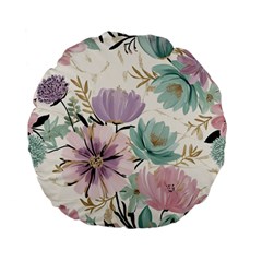 Flowers Pattern Floral Standard 15  Premium Flano Round Cushions by Sabxi