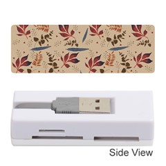 Leaves Pattern Teal Seamless Fall Memory Card Reader (stick) by Sabxi