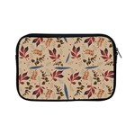 Leaves Pattern Teal Seamless Fall Apple iPad Mini Zipper Cases Front