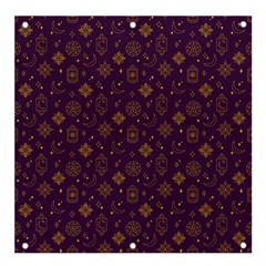 Moon Stars Pattern Banner And Sign 4  X 4  by Sabxi