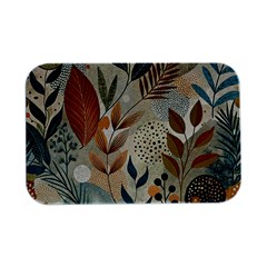 Leaves Pattern Flora Open Lid Metal Box (silver)   by Sabxi