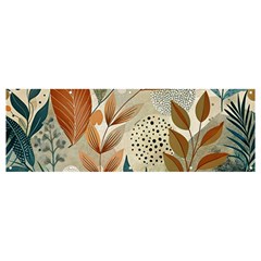 Leaves Pattern Flora Banner And Sign 12  X 4  by Sabxi