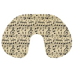 Music Melody Notes Sheet Music Travel Neck Pillow by Sabxi