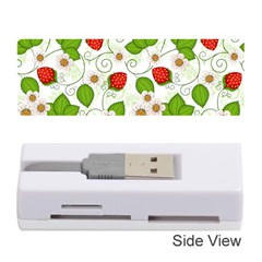 Strawberry Fruit Pattern Leaves Memory Card Reader (stick) by Sabxi