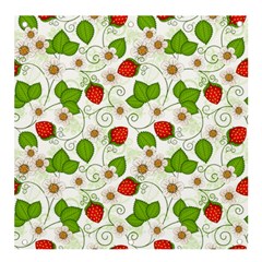 Strawberry Fruit Pattern Leaves Banner And Sign 4  X 4  by Sabxi