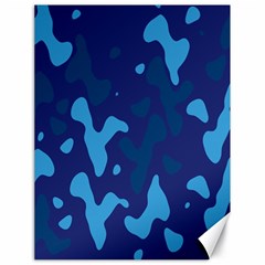 Blue Camouflage Pattern Canvas 18  X 24  by kyorashop23