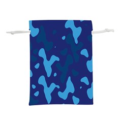 Blue Camouflage Pattern Lightweight Drawstring Pouch (l) by kyorashop23