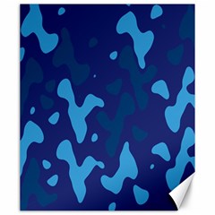 Blue Camouflage Pattern Canvas 20  X 24  by kyorashop23