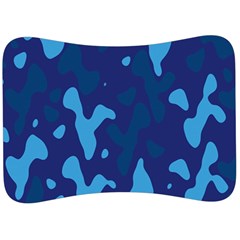 Blue Camouflage Pattern Velour Seat Head Rest Cushion by kyorashop23