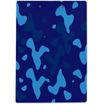 Blue Camouflage Pattern A4 Acrylic Clipboard Back