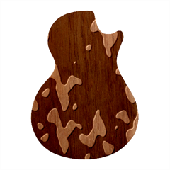 Blue Camouflage Pattern Guitar Shape Wood Guitar Pick Holder Case And Picks Set by kyorashop23