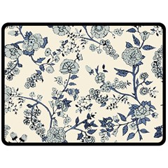 Blue Vintage Background Two Sides Fleece Blanket (large) by kyorashop23