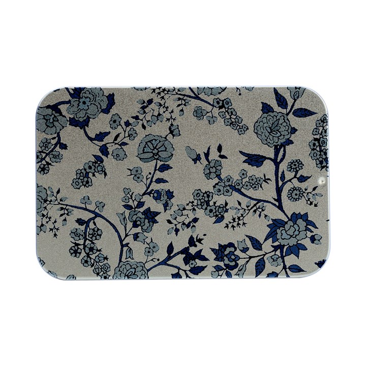 Blue Vintage Background Open Lid Metal Box (Silver)  