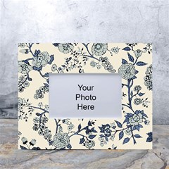 Blue Vintage Background White Tabletop Photo Frame 4 x6  by kyorashop23