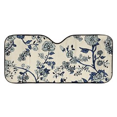 Blue Vintage Background Car Windshield Sunshade by kyorashop23