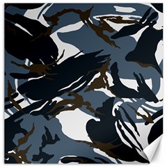 Blue Winter Camouflage, Military Camouflage Canvas 16  X 16  by kyorashop23