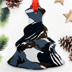 Blue Winter Camouflage, Military Camouflage Ornament (Christmas Tree)  Front