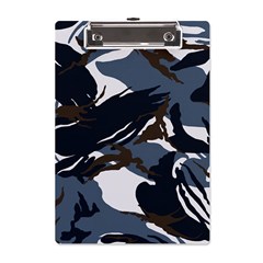 Blue Winter Camouflage, Military Camouflage A5 Acrylic Clipboard by kyorashop23