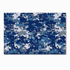 Blue, Camouflage, Cool, Navy, New, Pattern Postcards 5  X 7  (pkg Of 10) by kyorashop23