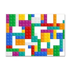 Colorful Bricks, Bricks, Colorful Sticker A4 (100 Pack) by kyorashop23