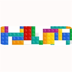 Colorful Bricks, Bricks, Colorful Large Bar Mat by kyorashop23