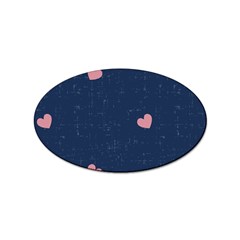 Corazones, Blue, Pattern Sticker Oval (10 Pack) by kyorashop23