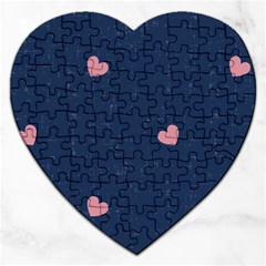 Corazones, Blue, Pattern Jigsaw Puzzle (heart) by kyorashop23