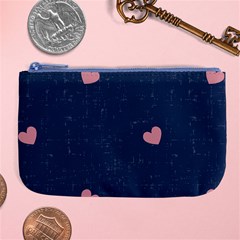 Corazones, Blue, Pattern Large Coin Purse by kyorashop23