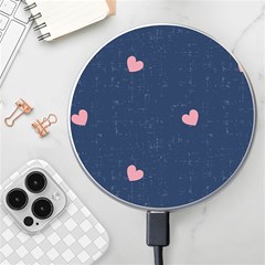 Corazones, Blue, Pattern Wireless Fast Charger(white) by kyorashop23