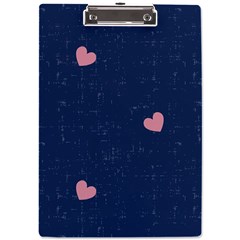 Corazones, Blue, Pattern A4 Acrylic Clipboard by kyorashop23