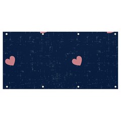 Corazones, Blue, Pattern Banner And Sign 8  X 4  by kyorashop23