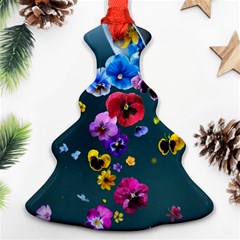 Falling Flowers, Art, Coffee Cup Ornament (christmas Tree)  by kyorashop23