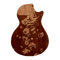 Falling Flowers, Art, Coffee Cup Guitar Shape Wood Guitar Pick Holder Case And Picks Set by kyorashop23