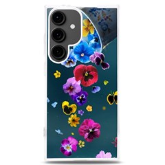 Falling Flowers, Art, Coffee Cup Samsung Galaxy S24 Plus 6 7 Inch Tpu Uv Case by kyorashop23