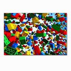 Falling Lego Bricks, Desenho, Fall, Games Postcard 4 x 6  (pkg Of 10) by kyorashop23