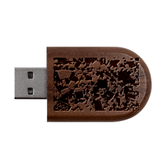 Falling Lego Bricks, Desenho, Fall, Games Wood Oval Usb Flash Drive by kyorashop23