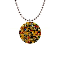 Lego People, Games 1  Button Necklace by kyorashop23