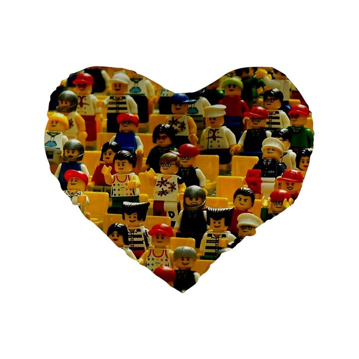 Lego People, Games Standard 16  Premium Flano Heart Shape Cushions