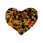 Lego People, Games Standard 16  Premium Flano Heart Shape Cushions Back