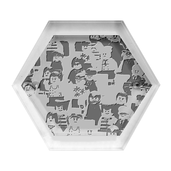 Lego People, Games Hexagon Wood Jewelry Box