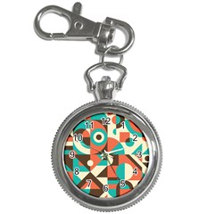 Retro Colorful Background, Retro Abstraction Key Chain Watches by kyorashop23