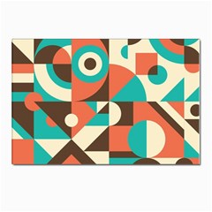 Retro Colorful Background, Retro Abstraction Postcards 5  X 7  (pkg Of 10) by kyorashop23